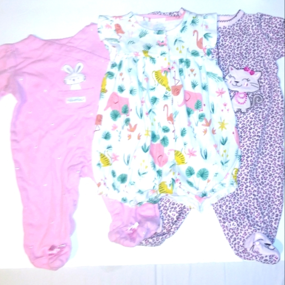 3 Piece Lot Baby Girls Jumpers Sets